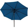 Snow Joe Bliss 9' Market Polyester Outdoor Umbrella, Denim Blue UMB-201BLU